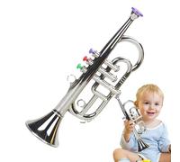 Brass Horn Toy for Kids - 7 Inch Musical Wind Instrument Easy and Durable Sound Playback Device | Parent-Child Teaching Aid for Boys Girls Boy