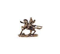 Brass Horse Riding Guan Gong Ornaments Bronze Statue Of God Of Wealth Antique Small Bronze Office Tea Pet