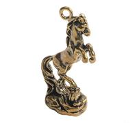 Brass Horse Small Desk Ornament Sculpture, Handmade Animal Statue Featuring Antique Craft And Stable Solid Material(001)