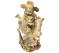 Brass Horse Statue for Wealth and Fortune Standing Feng Shui Sculpture Ornament for Home Decor Chinese Year Celebration Decoration