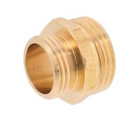 Brass Hose Adapter 3/4 to 1 Inch Male Thread Golden