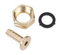 Brass Hose Adapter Set - 2-piece Garden Watering Fitting Having 3/8 Barb 3 Over 4 GHT Female Thread High-Pressure Leak-Resistant Connector for Outdoor Purpose(5/8 INCH)