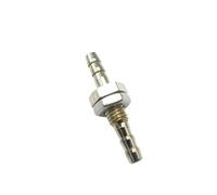 Brass Hose Barb Connector, Pack Of 2 4mm Hose Barb Equal Bulkhead Brass Fitting For Fuel Gas Water(4mm plating)