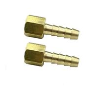 Brass Hose Barb Fitting 1/4 Inch x 1/8 NPT Female Thread, Straight Connector for Plastic Rubber Tubing, High Temperature Resistant Plumbing Adapter, 2 Pack