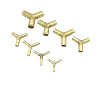Brass Hose Barb Fitting, Brass Copper Splicer Pipe Fitting T Y U 4way Barbed Hose Connector 6-19mm(3way -Y 6mm Barb)