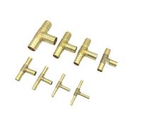 Brass Hose Barb Fitting, Brass Copper Splicer Pipe Fitting T Y U 4way Barbed Hose Connector 6-19mm(3way -t 10mm Barb)