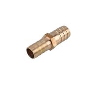Brass Hose Barb Fittings, 3-25mm 6mm 4mm 8mm 10mm Brass 2 Way Reducing Straight Hose Barb Barbed Pipe Fitting Reducer Copper Coupler Connector Adapter(6mm10mm)