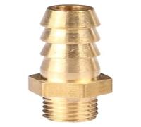Brass Hose Barb Fittings, 5PCS 2.5mm 3mm 4mm 5mm 6mm 8mm 10mm OD Hose Barb M3 M4 M5 M6 M8 Metric Male Thread Brass Pipe Fitting Coupler Connector Adapter(M6 to 3mm 5PCS)