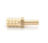 Brass Hose Barb Reducer Fitting Reducing Splicer Mender Union Adapter for Air Water Fuel Water/Fuel/air splicer Variable Diameter Connector with Barb 16mm*8mm 5pcs
