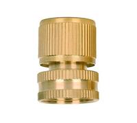 Brass Hose Connector 3/4 Inch BSP Female Tap Fitting Snap On Quick Connect Adapter for Garden Hosepipe Click Lock Watering Sprinklers Irrigation Accessories Hozelock Gardena Compatible Solid Brass