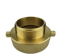 Brass Hose Coupling Adapter with 2 1/2 NST NH Female and 2 NPT Male Threads for Fire Line Setup Between Hydrants and Nozzles