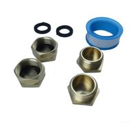 Brass Hose End Cap Designed For Compatibility With Common Hose Couplers, Timers, And Pressure Regulators In Setup(Two pairs)
