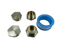 Brass Hose End Cap Designed For Compatibility With Common Hose Couplers, Timers, And Pressure Regulators In Setup(4 Outer Thread)
