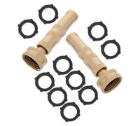 Brass Hose Nozzle Adjustable 3/4 GHT for Cars and Gardens Planting Day | Twist Control, Female Thread Fit, Impact Resistant Build, Rubber Gaskets and Washers, Golden Finish