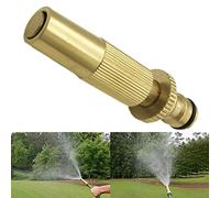 Brass Hose Nozzle SENRISE 4" Adjustable Hose Spray Nozzle Quick Connect High Pressure Spray Nozzle for Garden and Lawn (1PCS)