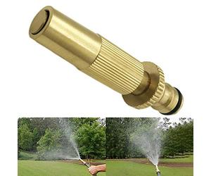 Brass Hose Nozzle SENRISE 4" Adjustable Hose Spray Nozzle Quick Connect High Pressure Spray Nozzle for Garden and Lawn (1PCS)