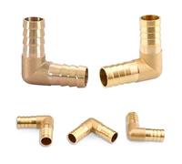 Brass Hose Pipe Fitting Coupling Elbow Equal Barb 6mm-25mm ID Tube Copper Pagoda Joint Water Barbed Coupler Connector Adapter (Color : OD 25mm, Size : 5 Pieces)