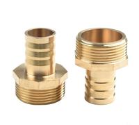 Brass Hose Tail Adapters for BSP Male Thread 2 Piece Set for Easy Connection (1.2inch male x 25mm)