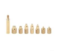 Brass Hot Melt Nut Penetrator Kit for TS100 Soldering Iron with Split-Head Design M2 M2.5 M5 M6 1/4 M8 for Plastic Nut Embedding (hot melt nut press)