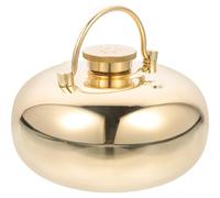 Brass Hot Water Bottle 0.8l Golden Leak-Proof Heat Retention