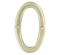 Brass House Number 0 Door Sign 70mm Plaque Street Home Address Mail Letter