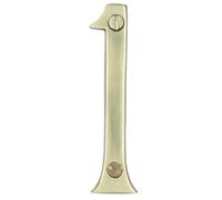 Brass House Number 1 Door Sign 70mm Plaque Street Home Address Mail Letter