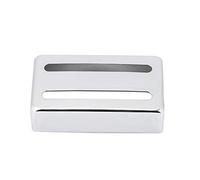 Brass Humbucker Pickup Cover, Two Slot Metal Guitar Pickup, Golden - Durable Construction, Noise Control, Ideal for Electric Guitars (Silver)