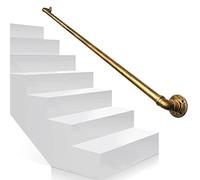 Brass il for Stairs - Safety Grip Non-Slip Railing Wall-Mounted Stair Rail Ideal for Bathrooms & Corridors 240cm Length and Elegant Design