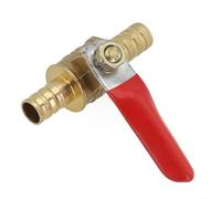 Brass In-Line Tap 8mm with Anti-Slip Knob for Motorcycle Tractor Lawn Mower Shut Off Valve Switch