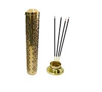 Brass Incense Holder Diwali Pooja Burner Holder Agarbatti Stand Navratri Puja Aarti Ash Catcher for Home,Inddor,Temple Pooja Tower Stand for Positive Energy Size- Height- 10.5 inch