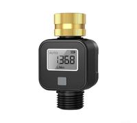 Brass Inlet Water Timer 91x49x43.6 mm Flow Meter IP55 LCD Display