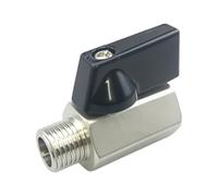 Brass Inline Shutoff Fitting Compact Threaded Control Part with Lever Handle for Low Pressure Air Water Oil Lines Manual Shutoff Inline Control Branch Line Utility Fitting Plumbing Repair Pneumatic