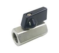 Brass Inline Shutoff Fitting Compact Threaded Control Part with Lever Handle for Low Pressure Air Water Oil Lines Manual Shutoff Inline Control Branch Line Utility Fitting Plumbing Repair Pneumatic