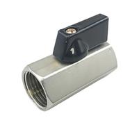 Brass Inline Shutoff Fitting Compact Threaded Control Part with Lever Handle for Low Pressure Air Water Oil Lines Manual Shutoff Inline Control Branch Line Utility Fitting Plumbing Repair Pneumatic