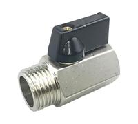 Brass Inline Shutoff Fitting Compact Threaded Control Part with Lever Handle for Low Pressure Air Water Oil Lines Manual Shutoff Inline Control Branch Line Utility Fitting Plumbing Repair Pneumatic
