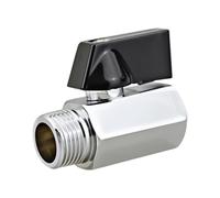 Brass Inline Shutoff Fitting Compact Threaded Control Part with Lever Handle for Low Pressure Air Water Oil Lines Manual Shutoff Inline Control Branch Line Utility Fitting Plumbing Repair Pneumatic