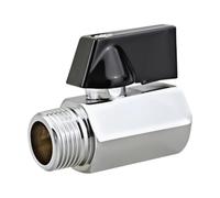 Brass Inline Shutoff Fitting Compact Threaded Control Part with Lever Handle for Low Pressure Air Water Oil Lines Manual Shutoff Inline Control Branch Line Utility Fitting Plumbing Repair Pneumatic