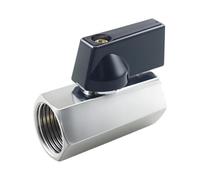 Brass Inline Shutoff Fitting Compact Threaded Control Part with Lever Handle for Low Pressure Air Water Oil Lines Manual Shutoff Inline Control Branch Line Utility Fitting Plumbing Repair Pneumatic