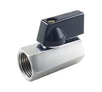 Brass Inline Shutoff Fitting Compact Threaded Control Part with Lever Handle for Low Pressure Air Water Oil Lines Manual Shutoff Inline Control Branch Line Utility Fitting Plumbing Repair Pneumatic