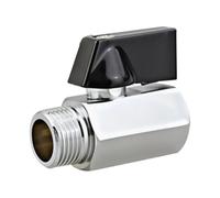 Brass Inline Shutoff Fitting Compact Threaded Control Part with Lever Handle for Low Pressure Air Water Oil Lines Manual Shutoff Inline Control Branch Line Utility Fitting Plumbing Repair Pneumatic