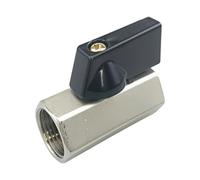 Brass Inline Shutoff Fitting Compact Threaded Control Part with Lever Handle for Low Pressure Air Water Oil Lines Manual Shutoff Inline Control Branch Line Utility Fitting Plumbing Repair Pneumatic