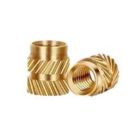Brass Insert Knurled Thread Nut M1-M8 Hot Melt Heat Molding Embedment Copper 3D Printing Nuts(Length 5mm,M2.5 (OD3.5mm)50pcs)