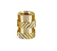 Brass Insert Nut 10Pcs M6 Brass Insert Nut Hot Melt Knurled Thread Heat Injection Molding Embedment Copper Nut Injection Nut For 3D Printer(M6 X D9mm X L6mm)