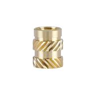 Brass Insert Nut 50Pcs M3 Brass Insert Nut Hot Melt Knurled Thread Heat Injection Molding Embedment Copper Nut Injection Nut For 3D Printer(L6mm (50Pc) s,M3 X D5mm)