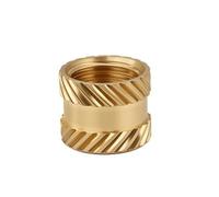 Brass Insert Nut M1.4 M1.6 M1.7 Brass Heat Insert Nut Hot Melt Insert Knurled Nut Double Twill Injection Embedment Nut for 3D Printer Plastic(500pcs,M1.4xL2.5xOD2.3)