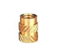 Brass Insert Nut M2 M2.5 M3 M4 M5 M6 Brass Insert Nut Hot Melt Heat Embedded Injection Molded Plastic Case Metric Knurled Thread Copper Nut(Length 9mm,M6(OD 8MM)10PCS)