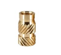 Brass Insert Nut M3 Brass Heat Insert Nut Hot Melt Knurled Thread Heat Embedment Copper Nuts Embed Pressed for 3d Printer Twill Injection Nut(Length 7mm,M3 (OD5.5mm) 200pcs)
