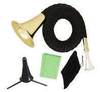 Brass Instrument Bb Flat Large Hunting Horn French Horn Golden French Horn With Stand French Horn kit