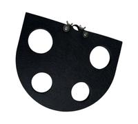 Brass Instrument Mute Rack with Four Placement, Big hole | Metal Semicircular Tray, Integrated Clamp with Two Fasteners, Organized Mute Access Near the Playing Area