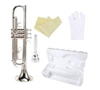 Brass Instrument Trumpet B Flat Brass Trumpet With Foam Box For Students To Learn Professional Playing Three-tone Trumpet